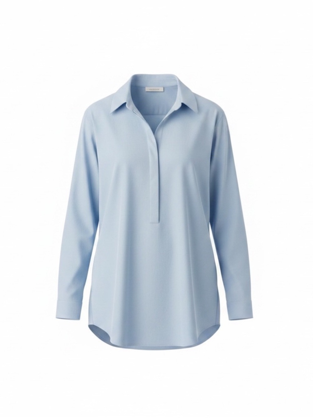 AKRIS PUNTO • Women’s blue popover blouse pleat back - size 8
